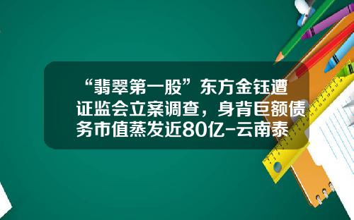 “翡翠第一股”东方金钰遭证监会立案调查，身背巨额债务市值蒸发近80亿-云南泰丽宫珠宝有限公司
