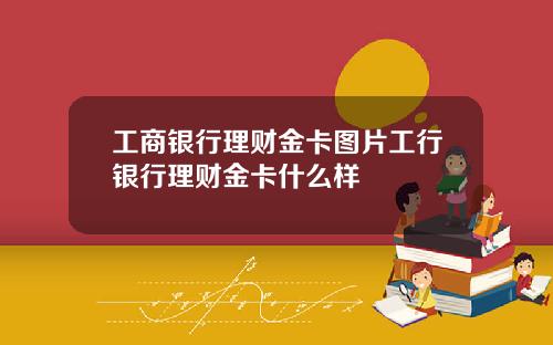 工商银行理财金卡图片工行银行理财金卡什么样
