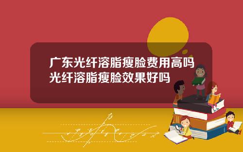 广东光纤溶脂瘦脸费用高吗光纤溶脂瘦脸效果好吗
